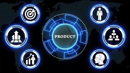 Abstract glowing Product business.Business,Technology, Internet and network concept. - Powered by Adobe