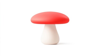 A vibrant, stylized mushroom lamp serves as a functional decor piece that adds a whimsical touch to modern interiors, ideal for children's rooms, cafes, or artistic spaces