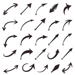 A set of arrows collection with flat design
