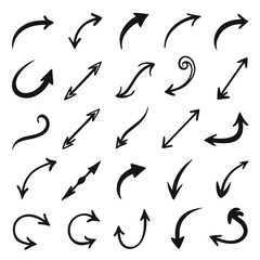 A set of arrows collection with flat design
