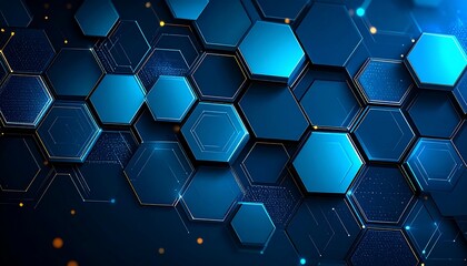 Abstract geometric pattern of hexagons (1)