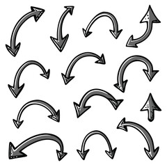 A set of arrows collection with flat design
