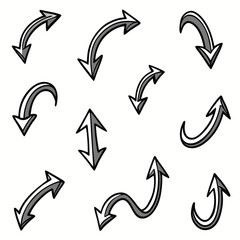 A set of arrows collection with flat design
