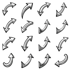 A set of arrows collection with flat design
