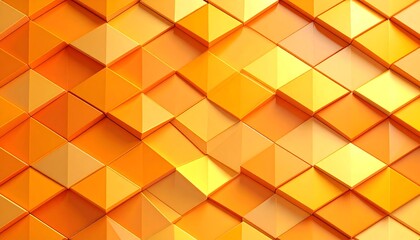 Abstract geometric pattern of orange squares and triangles
