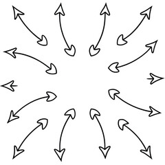 A set of arrows collection with flat design
