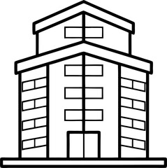 condominium line art collection, lineart condo
