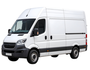 Blank White Delivery Van Isolated on White Background