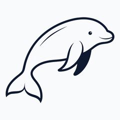 Fototapeta premium dolphin isolated on white background