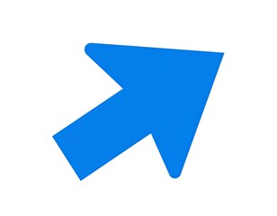 Obraz premium Simple blue right-pointing arrow