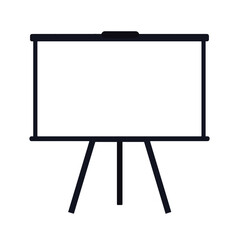 Blank easel board icon design representing creativity and presentation with copy space
