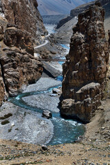 rocks and river in the mountain