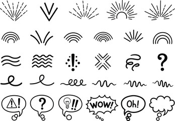 Hand-drawn Line Art Collection