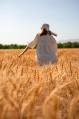 girl in a wheat field
