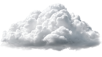 Dynamic cloud formation overhead nature scene atmospheric view. Isolated on transparent background, png.