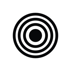 Archery target in red and white. Archery aim symbol. Dart circle. Success symbol. Archery target . EPS 10 . Vector Illustration .