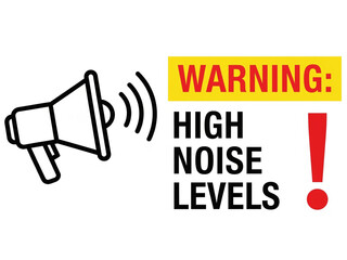 loudspeaker icon vector illustration high noice warning 