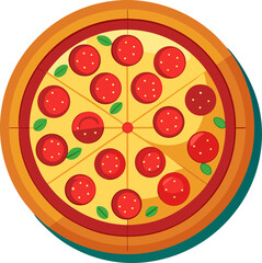 Whole Pizza with Pepperoni Toppings icon