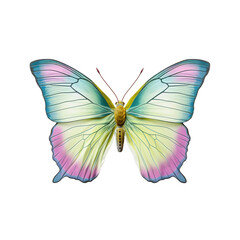 Obraz premium Realistic isolated butterfly, spring colored butterfly, insect