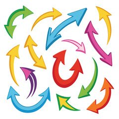 A set of arrows collection with flat design