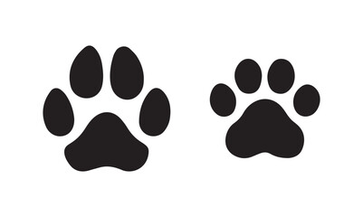cat and dog paw prints vector icon. Vector illustration eps file.