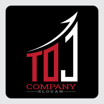 TDJ logo design, TDJ Company Logo Design Growth vector, TDJ Upward Arrow Business Success Logo vector, TDJ Corporate Branding Logo, TDJ simple and modern logo, TDJ business finance logo design, etc.