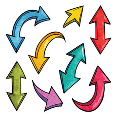 A set of arrows collection with flat design