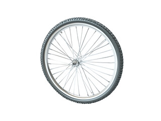 Fototapeta premium Close-up view of a bicycle wheel.