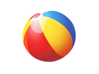 Colorful beach ball illustration on a black background.