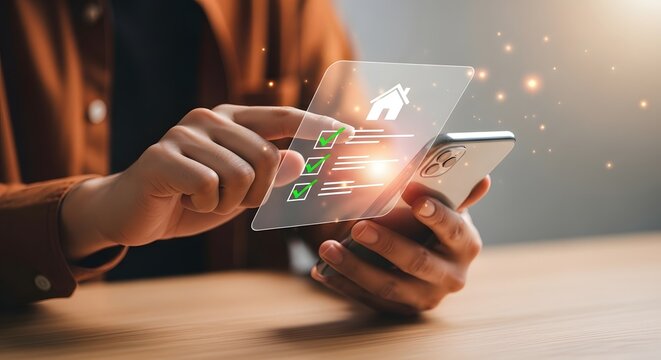 Person using a smartphone with a glowing 5g network interface