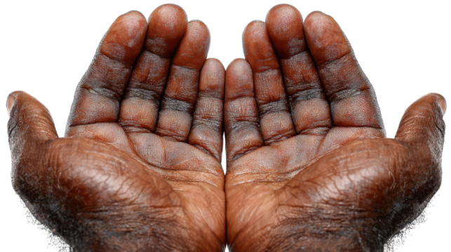A closeup of hands, exploring the gentle touch of connection and care closeup