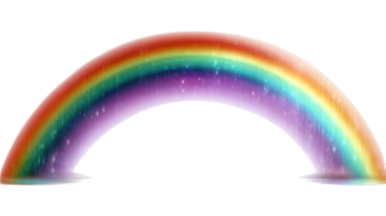 Vibrant rainbow arc, a colorful graphic design element on transparent png background