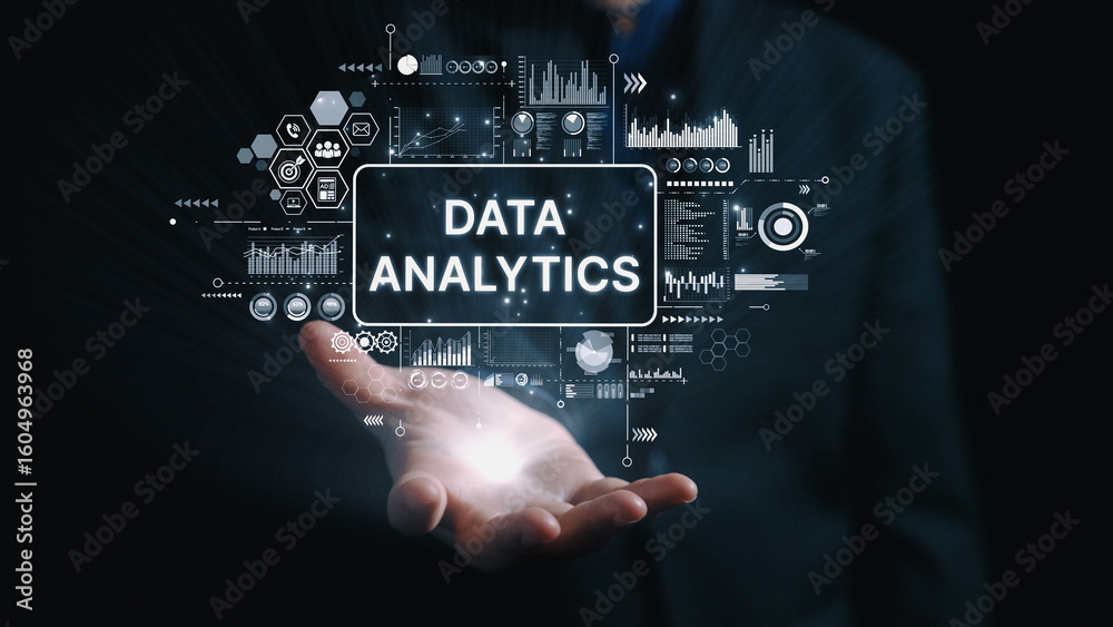 Poster data analytics and big data strategy for real-time analytics, predictive data modeling, business int