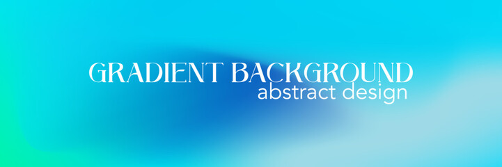 Gradient mesh aqua marine smooth background. Blue gradient mesh aquamarine teal abstract design. Emerald color bg. Vector illustration