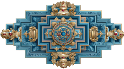 Exquisite blue and gold clock face design, a timeless blend of elegance intricacy