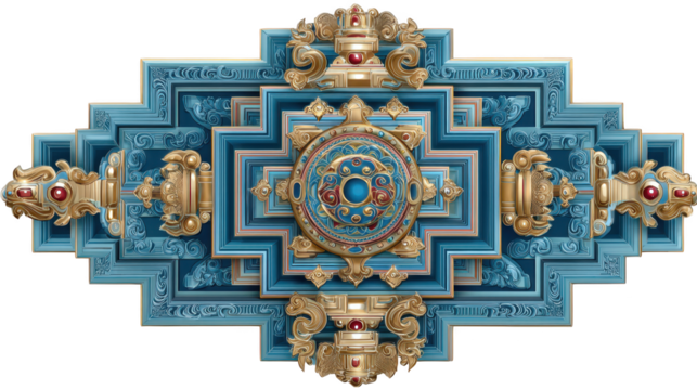 Exquisite blue and gold clock face design, a timeless blend of elegance intricacy