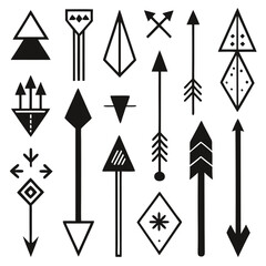 A set of arrows collection with flat design