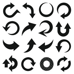 A set of arrows collection with flat design