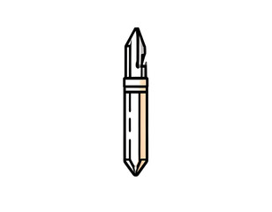 Geometric Crystal Pen Design Illustration
