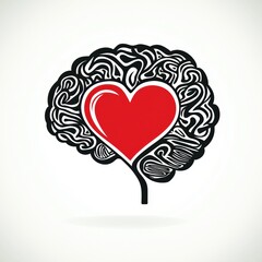Heart and brain combination symbolizing emotional intelligence and thoughtful decisions