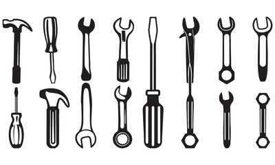 Hand Tools, Construction Equipment & Engineering Icons: Ultimate Vector Collection