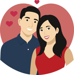 Love with a couple of beautiful vector illustrations
