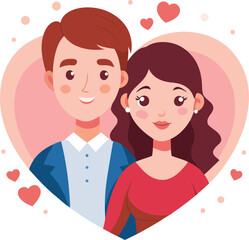 Valentine's Day greeting card for a lovely couple