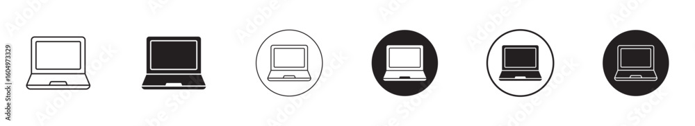 Fototapete simple laptop icons set for web and mobile app. computer sign and symbol , vector illustration .