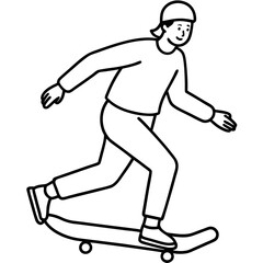 Skater silhouette vector illustration