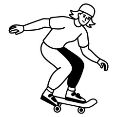Skater silhouette vector illustration