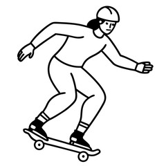 Fototapeta premium Skater silhouette vector illustration