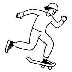 Skater silhouette vector illustration