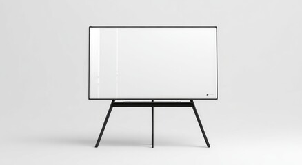 Modern, blank interactive display on stand