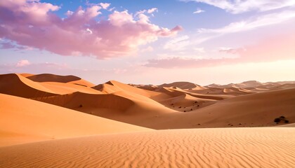 Desert dunes at sunset
